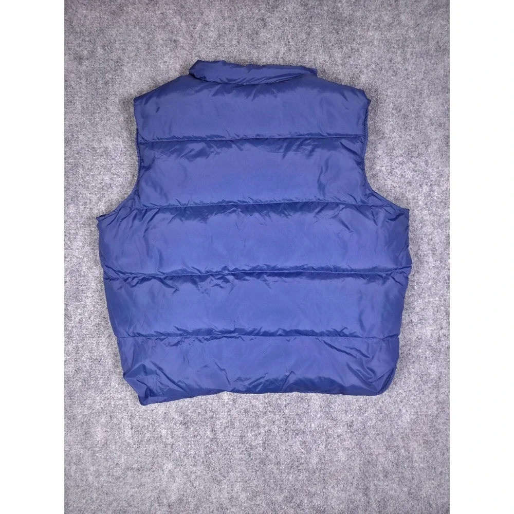 Vintage Woolrich Puffer Vest Mens XL Navy Blue Down Filled Made in USA 80s 90s